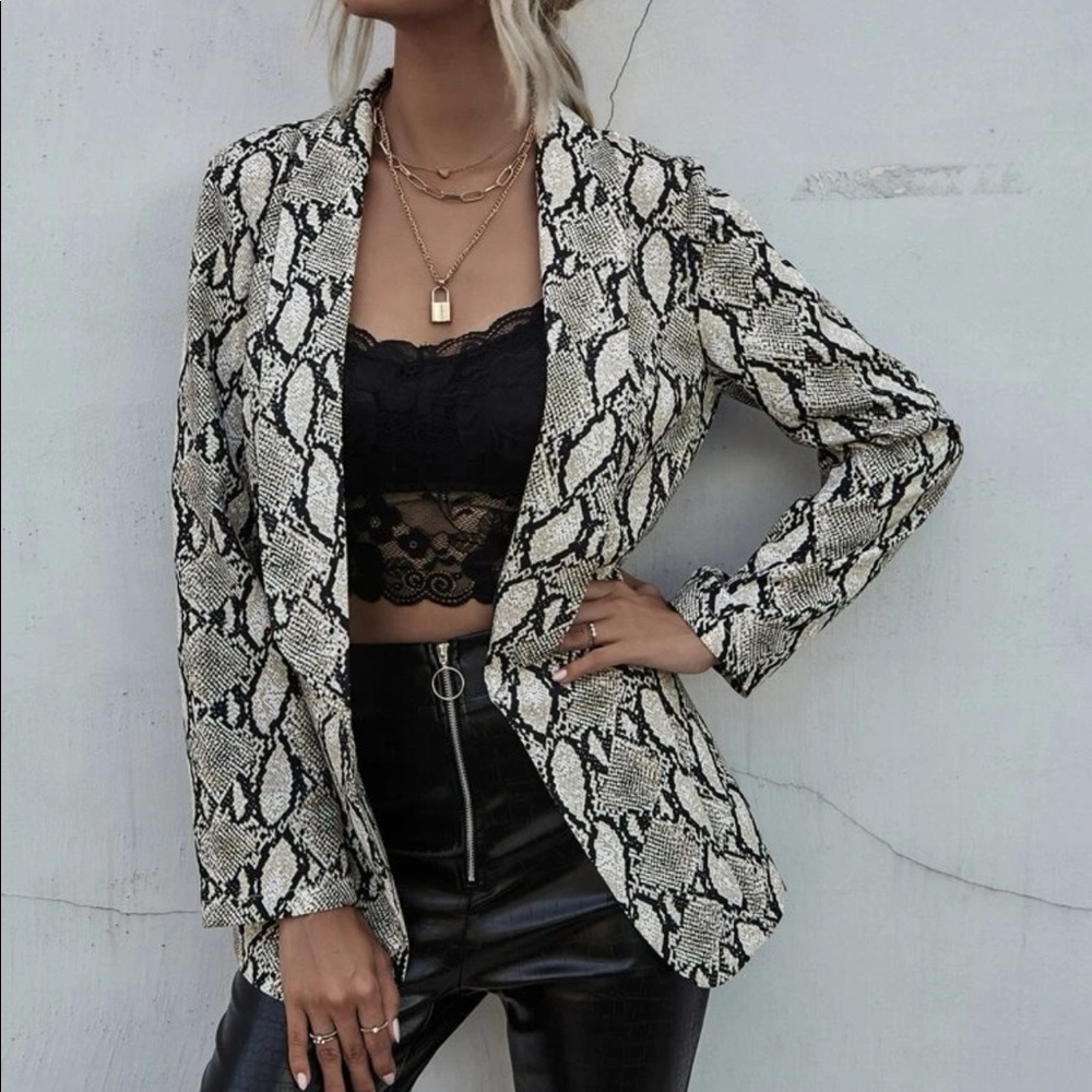 Snakeskin blazer